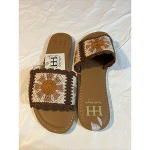 Crochet slide sandals haute hippie